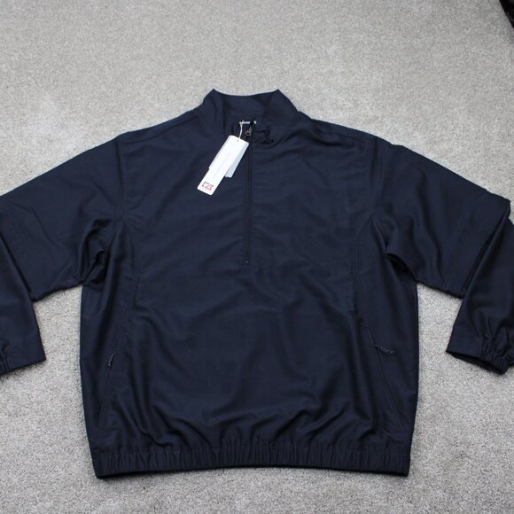 Cutter & Buck CB Windtec Jacket NWT Mens XLT Blue Astute Convertible Golf Coat